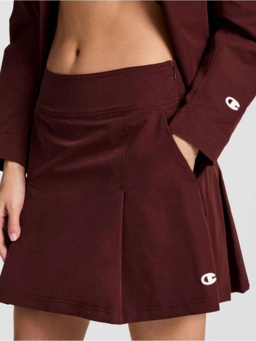 NWT size 14 Champion Maroon Circle Skirt with Logo